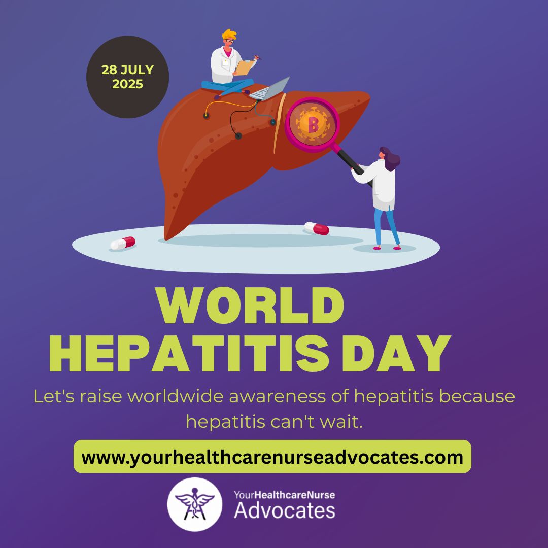 Blue and Red Illustrated World Hepatitis Day Instagram Post