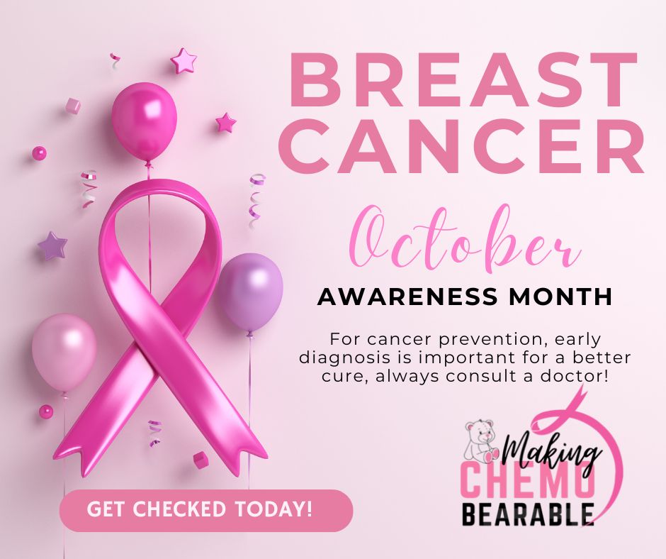 Pink October Breast Cancer Ribbon Awareness Facebook Post